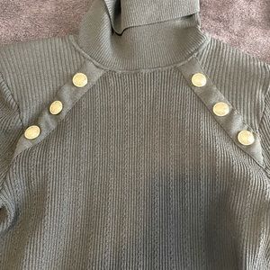 Express black novelty button turtleneck sweater originally $108 size medium